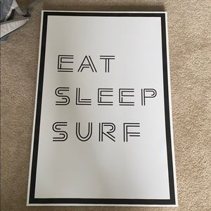 Eat sleep surf canvas